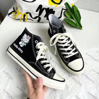 Sanrio Hello Kitty High Top Canvas Shoes - Kawaii Preppy Skateboard Sneakers 2