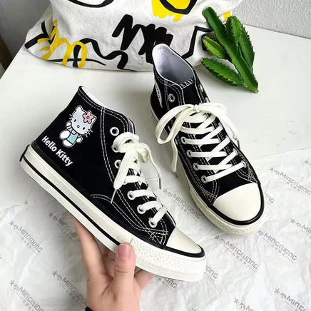 Sanrio Hello Kitty High Top Canvas Shoes - Kawaii Preppy Skateboard Sneakers 2