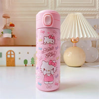Sanrio Hello Kitty Kuromi Melody Cartoon Stainless Bounce Cup Creative Trending Student Water Bottle Large Capacity Thermos Cup 12 420ML