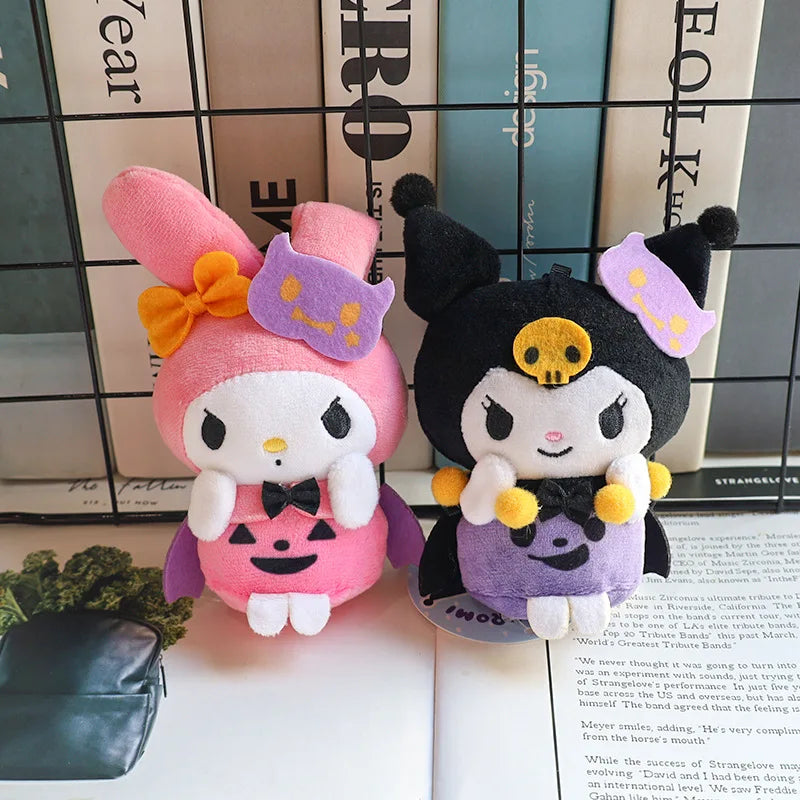 Lusy Store LLC Hello Kitty Halloween Doll Cinnamoroll Kuromi Kawaii Ghost Plush Toy Key Pendant Gifts Halloween Toys Plush
