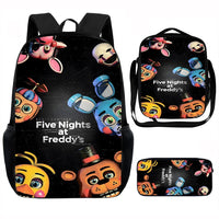 Game F-five N-nights at F-freddy's Child School Backpack with Lunch Bags ,Pencil Bags ,School Bags for Boys Girls XHOO3-TZ-0101-A6