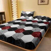 Lusy Store 1 Piece of Fashion Marble Pattern Frosted Bedsheet, Bedroom Printed Bedspread, Bedding (Excluding Pillowcases) 