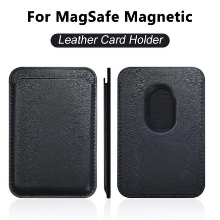 For Magsafe Magnetic Wallet Phone Case For iPhone 14 13 12 Pro Max Leather Card Holder Bag Black