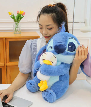 Lusy Store LLC Stitch Lilo Plush Doll with Duck – Cute Stuffed Toy 12"/18" – Kawaii Gift & Decoration – Lusy Store Plush