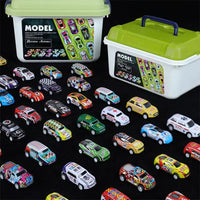 New Mini Alloy Car Model Set with Storage Box for Boys