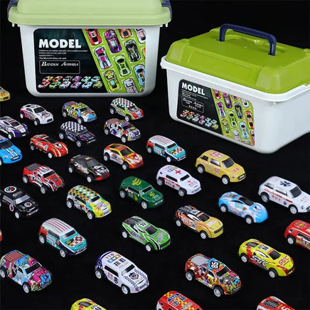 New Mini Alloy Car Model Set with Storage Box for Boys