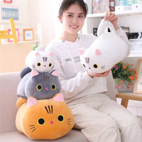 Lusy Store LLC Cute Soft Cat Plush Pillow Sofa Cushion Kawaii Plush Toy Stuffed Animal Gift Plush