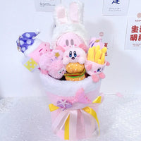 Pink Star Kirby Plush Bouquet Stuffed Plush Flower Bouquet Room Decor Girl Friend Birthday Gifts 40x26cm