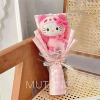 Kuromi My Melody Cinnamoroll Hello Kitty Plush Bouquet Woman Valentine's Day Girls Christmas Gifts Cartoon Bouquet-12