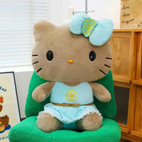 Sanrio Hawaii Vacation Hello Kitty Plush Toys Kawaii Princess KT Cat Stuffed Doll Comfortable Room Decoration Birthday Gift 30cm KT