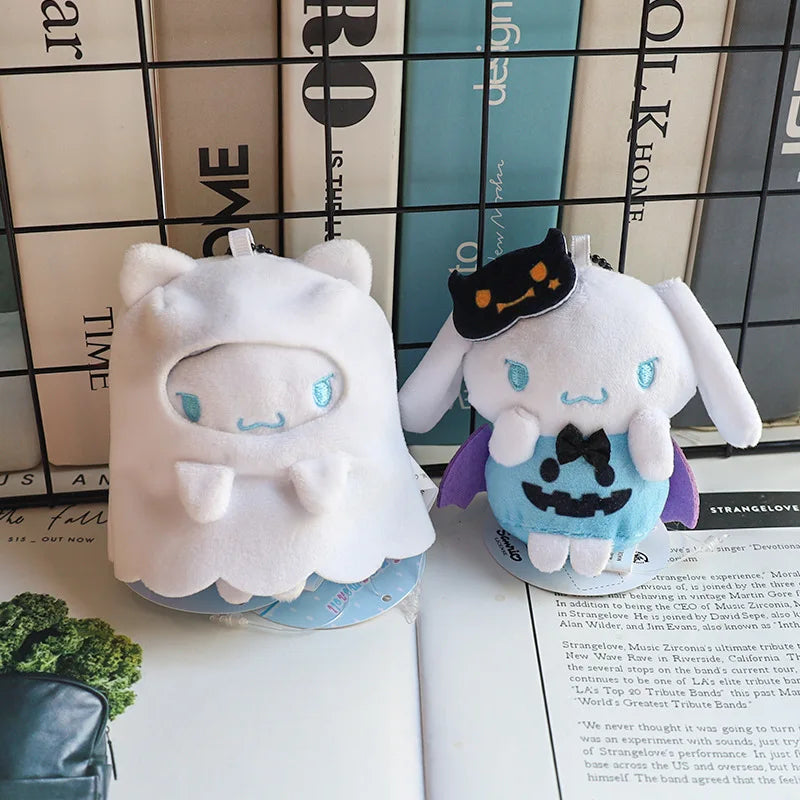 Lusy Store LLC Hello Kitty Halloween Doll Cinnamoroll Kuromi Kawaii Ghost Plush Toy Key Pendant Gifts Halloween Toys Plush