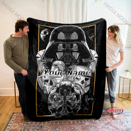 DIY Classic Star-Wars Blanket Custom Name Personalized Blanket Soft Comfortable Shawl Office Four Seasons Blanket Special Gifts Style F
