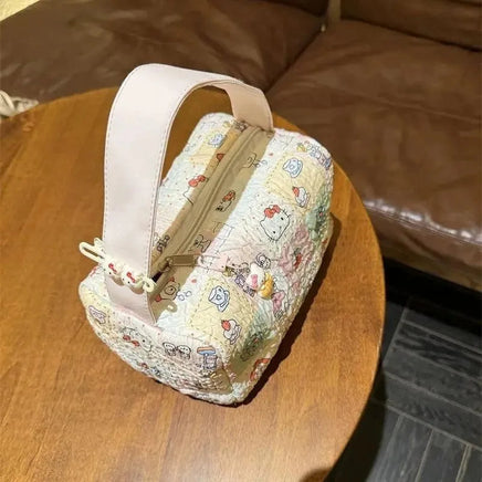 Storage Bag Anime New Sanrio Hello Kitty Convenience Makeup And Toilet Bag Travel Storage Bag Large Capacity Christmas Gift