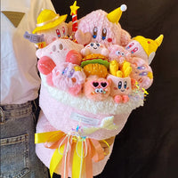 Pink Star Kirby Plush Bouquet Stuffed Plush Flower Bouquet Room Decor Girl Friend Birthday Gifts 42x28cm 3