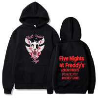 Five Night Hoodies Streetwear FNAF Hooded Sweatshirts Fleece Long Sleeve Y2K Pullover Men Women High Street Harajuku Hoodie Black8