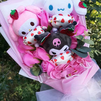 Lusy Store LLC Kuromi Plush Bouquet My Melody Cinnamoroll Hello Kitty Gifts Bouquet