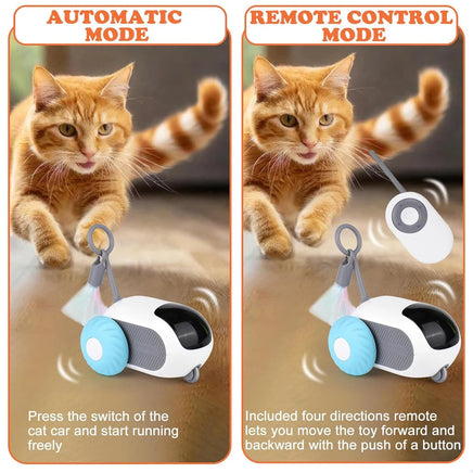 Smart Cat Toy 2 Modes Automatic Moving Remote Controlled Toy Car for Cats Dogs Interactive Playing Kitten Lusy Store