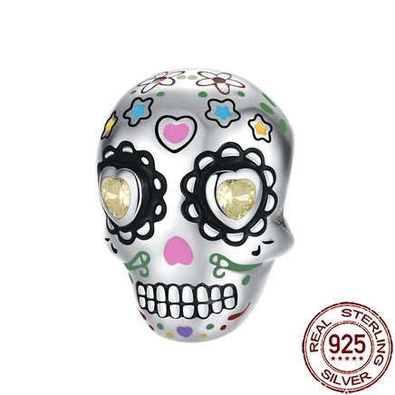 Gothic 2025 Charms 925 Sterling Silver Halloween Nightmare Skull Skeleton Beads Fit Snake Chain Bracelet Necklace DIY Jewelry OMT277