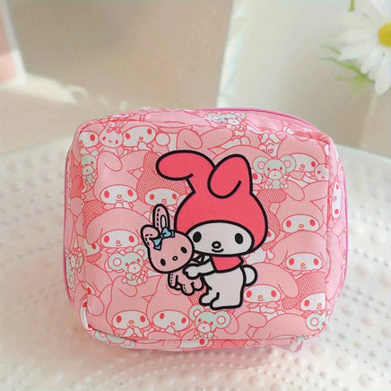 [Licensed] Sanrio Hello Kitty Cinnamoroll Kuromi Cartoon Girl Sanitary Napkin Storage Bag MakeUp Bag Coin Purse Card Holder Bag 1 piece Melody