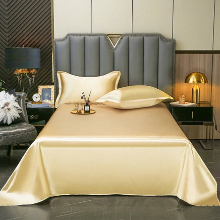 High End Satin Sheets, Soft And Comfortable Solid Color Sheets, Luxurious Single And Twin Bed Sheets tuo se