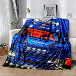 3D S-Scania Top Class Truck Cartoon Soft Blankets,Throw Blanket Comfortable Blanket for Picnic Beds Sofa Home Bedroom Lusy Store