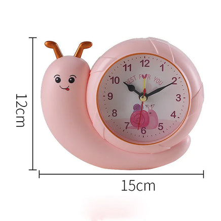 Children's Cute Alarm Clock Cartoon Snail Small Bedroom Home Wall Decor Hanging Table Clock LC04C
