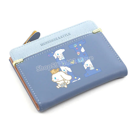 Cute Cinnamoroll Wallets Women Coin Purse Cartoon Sanrios Anime Pu Casual Money Bag Clutch Card Holder Wallet with Buttons Gift kt1075
