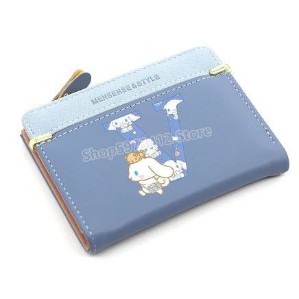 Cute Cinnamoroll Wallets Women Coin Purse Cartoon Sanrios Anime Pu Casual Money Bag Clutch Card Holder Wallet with Buttons Gift kt1089