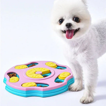 Interactive Dog Puzzle Toy & Slow Feeder, Non-Slip Bowl for IQ Training, Slow Eating Food Dispenser for Cats & Dogs