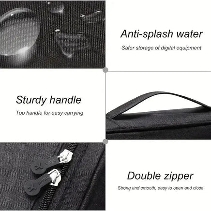 Cable Storage Bag Waterproof Digital Electronic Organizer Portable USB Data Line Charger Plug Storage Bag Travel Cable Organizer Lusy Store