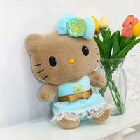 Sanrio Hawaii Vacation Hello Kitty Plush Toys Kawaii Princess KT Cat Stuffed Doll Comfortable Room Decoration Birthday Gift