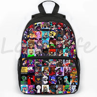 Fnf Game Friday Night Funkin Backpack for Boys Girls 3D Anime School Backpacks Children Bookbag 16 Inch Travel 21