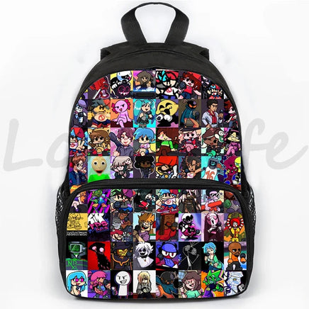 Fnf Game Friday Night Funkin Backpack for Boys Girls 3D Anime School Backpacks Children Bookbag 16 Inch Travel 21
