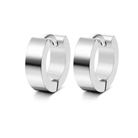 2-14pcs Stainless Steel Punk Dangle Hoop Piercing Earrings with 2Pairs Fairy Elf Ears for Women Men Halloween Cosplay Photo Prop 2pcs Silver A