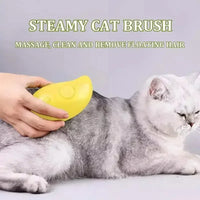 Lusy Store LLC Electric Steamy Brush for Cats and Dogs - 3-in-1 Pet Grooming Tool with Steam and Massage Spray pet