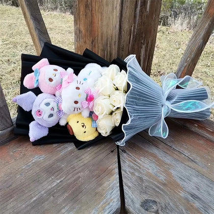 Lusy Store LLC Graduation Bouquet Kuromi My Melody Hello Kitty Cinnamoroll Plush Gift Bouquet