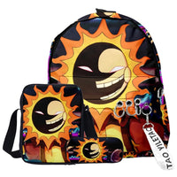 Trendy Popular Funny sundrop fnaf 3D Print 3pcs/Set pupil School Bags Laptop Daypack Backpack Inclined shoulder bag Pencil Case Lusy Store