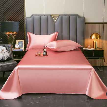 High End Satin Sheets, Soft And Comfortable Solid Color Sheets, Luxurious Single And Twin Bed Sheets san hu fen