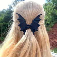 Halloween Party Cool Bat Lady Metal Hairpin Punk Style Ball Party Braiding Small Design Shark Clip Dress up Hair Accessories Style C