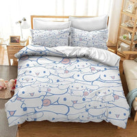Cute Cinnamoroll Bedding Sets Comforter Quilt Bed Cover Duvet Cover Pillow Case 2-3 Pieces Sets Kids Adult Size Home Decor Lusy Store