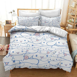 Cute Cinnamoroll Bedding Sets Comforter Quilt Bed Cover Duvet Cover Pillow Case 2-3 Pieces Sets Kids Adult Size Home Decor Lusy Store