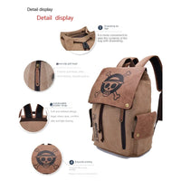Lusy Store LLC The New One Piece Naruto Anime Peripheral Backpack Shoulder Bag Primary and Secondary School Students Canvas School Bag Gifts 