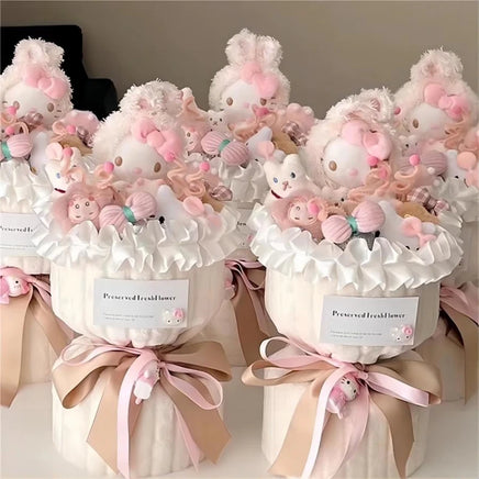 Hello Kitty Plush Doll Bouquet Cute Soft Fashion Plush Flower Room Decoration Gifts 2