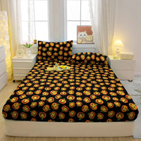 Lusy Store 1 Cartoon Fun Animal Printed Matte Fitted Sheet, Bedroom Printed Bed Cover, Bedding (Excluding Pillowcases) 