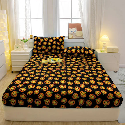 Lusy Store 1 Cartoon Fun Animal Printed Matte Fitted Sheet, Bedroom Printed Bed Cover, Bedding (Excluding Pillowcases) 