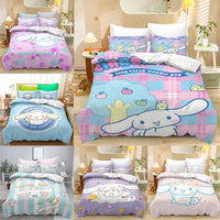 Cute Cinnamoroll Bedding Sets Comforter Quilt Bed Cover Duvet Cover Pillow Case 2-3 Pieces Sets Kids Adult Size Home Decor Lusy Store