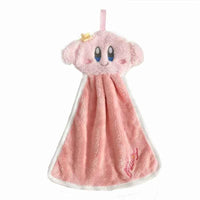 Cute Cartoon Kuromi Cinnamoroll Coral Velvet Hanging Kitchen Bathroom Children's Absorbent Hand Towel Square Towel