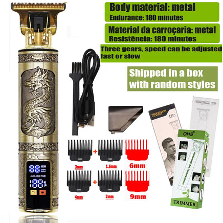T9 Hair Clipper Repair Beard Shaving Body Hair Trimmer Clippers Electric Machine Men Haircut Machine 0mm Barber Shaver Lusy Store