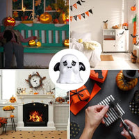 Halloween Miniature Ornament Pumpkin Resin Figurines Ornaments Ghost DIY Fairy Halloween Garden Adornments Ghost Doll Miniature