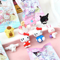 Eraser Rubber 32pcs Kawaii Students Stationery Kuromi Hello Kitty 3D Eraser Clean Tools Gifts